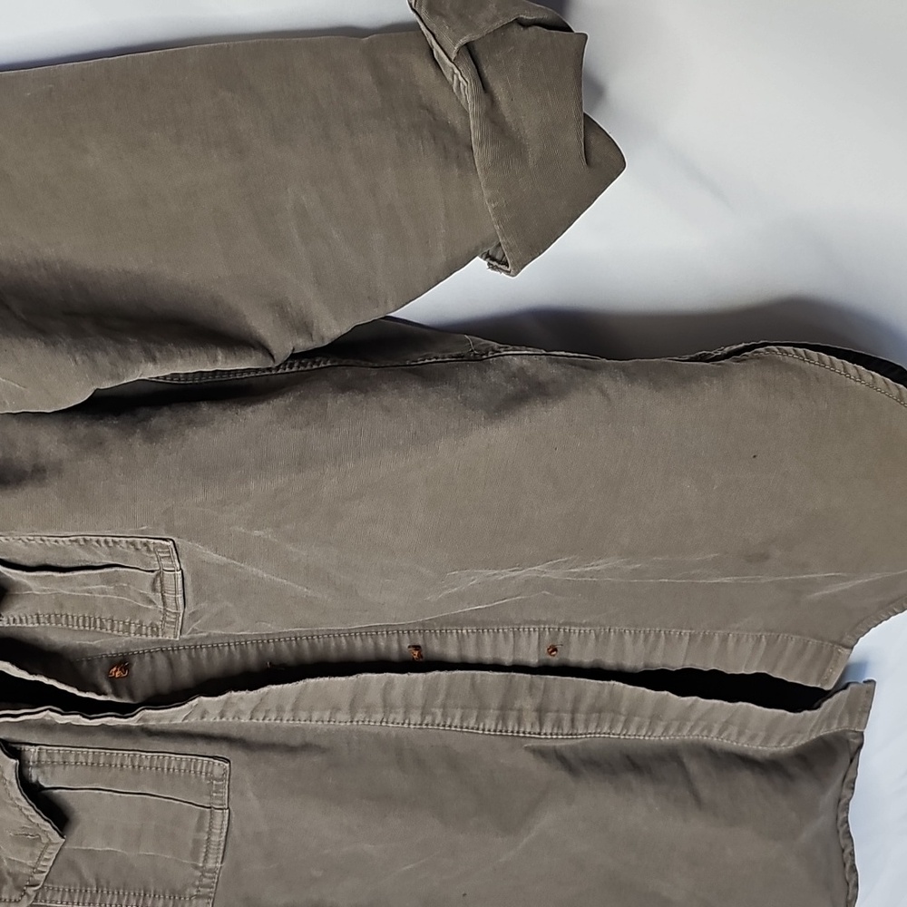 Madewell cargo army military denim gray jacket collared sz XS - Picture 3 of 7